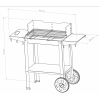 WETTERSTEIN Tekerlekli Mangal/Barbekü METAL Sehpalı/Raflı S MODEL